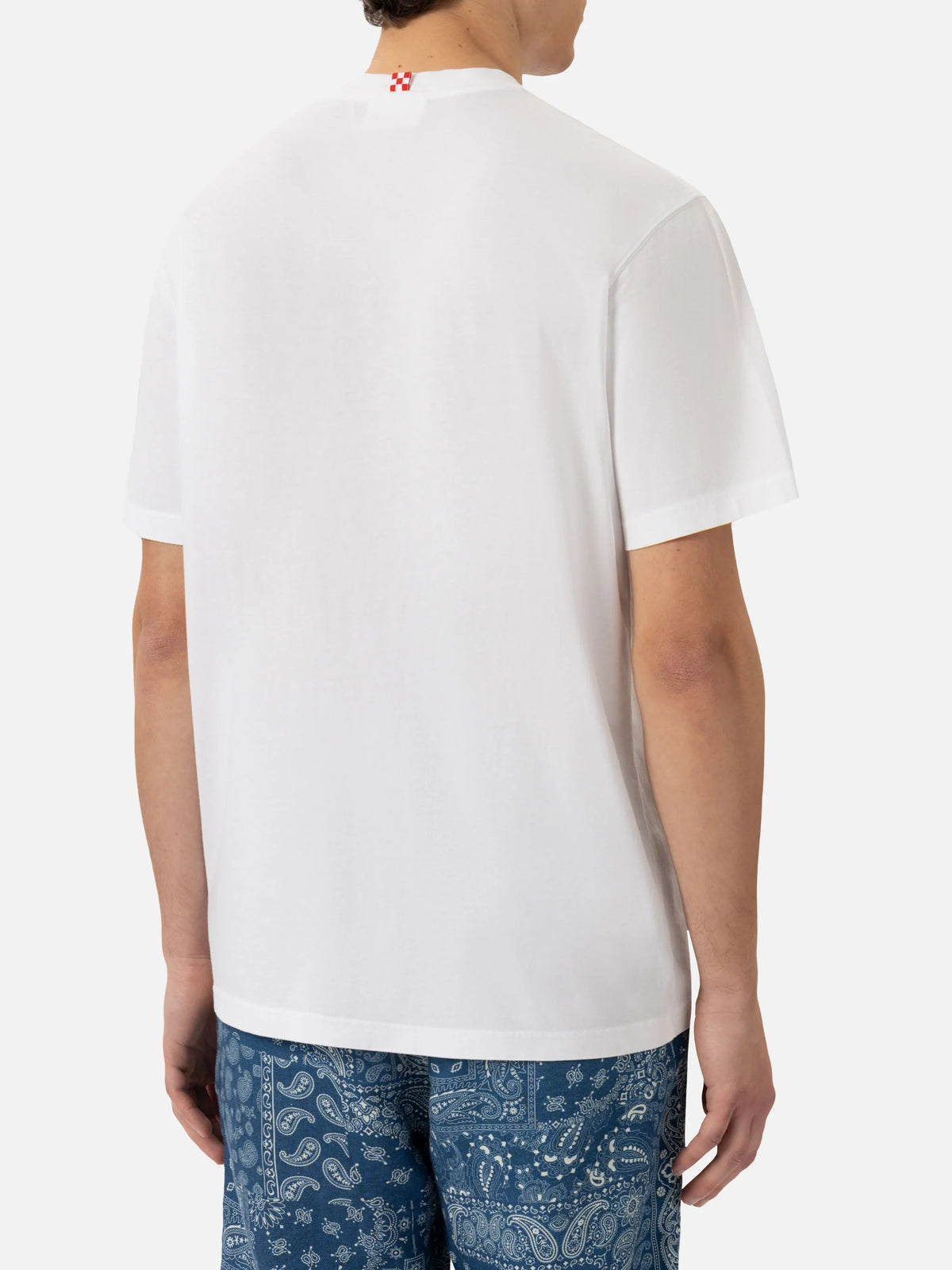 Classic fit cotton jersey t-shirt Portofino with Aperol Spritz, please embroidery | APEROL SPECIAL EDITION