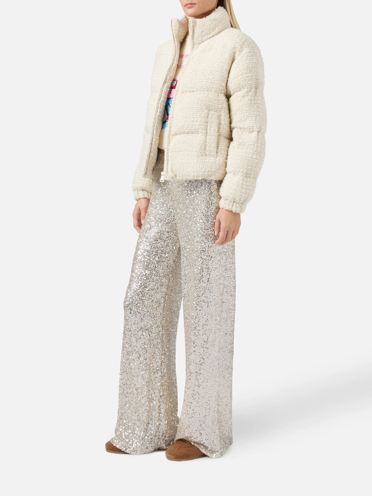 Pink turtleneck Moody in BLENDED CASHMERE