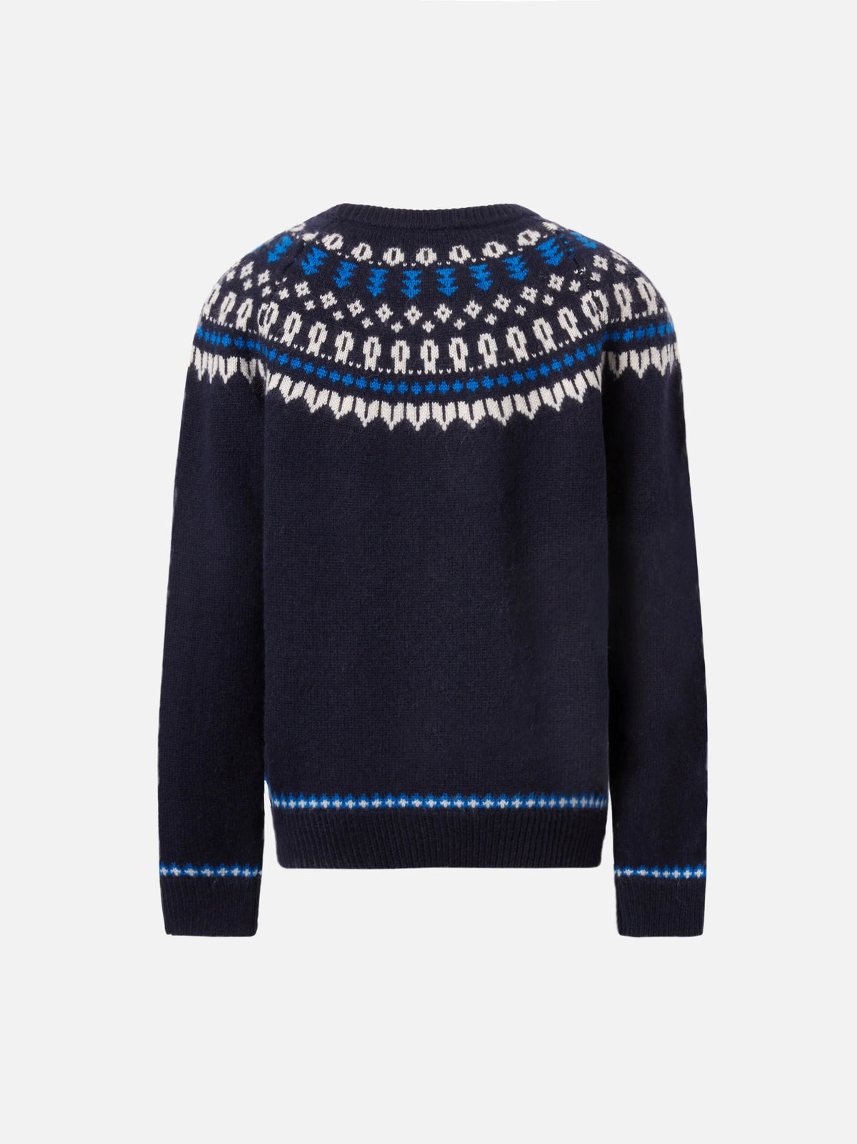 Alpaca sweater Douglas with fair-isle jacquard