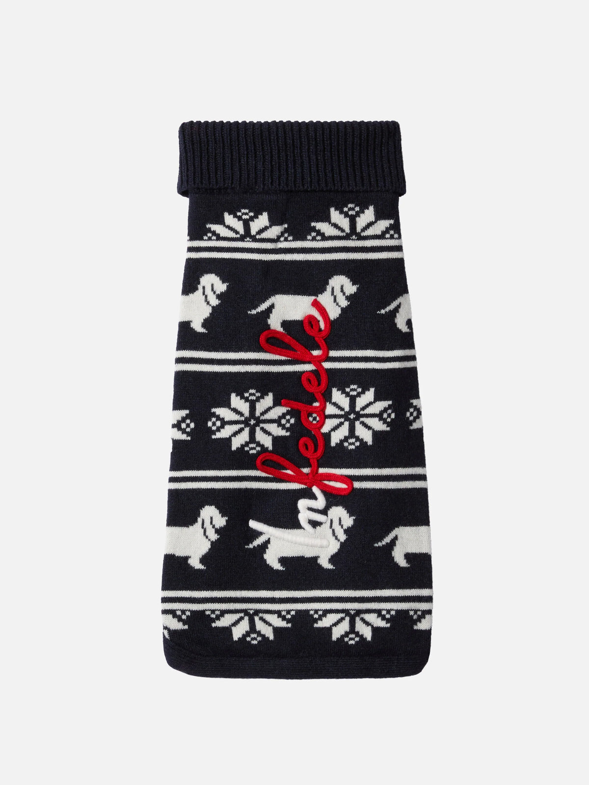Dog sweater with Infedele embroidery