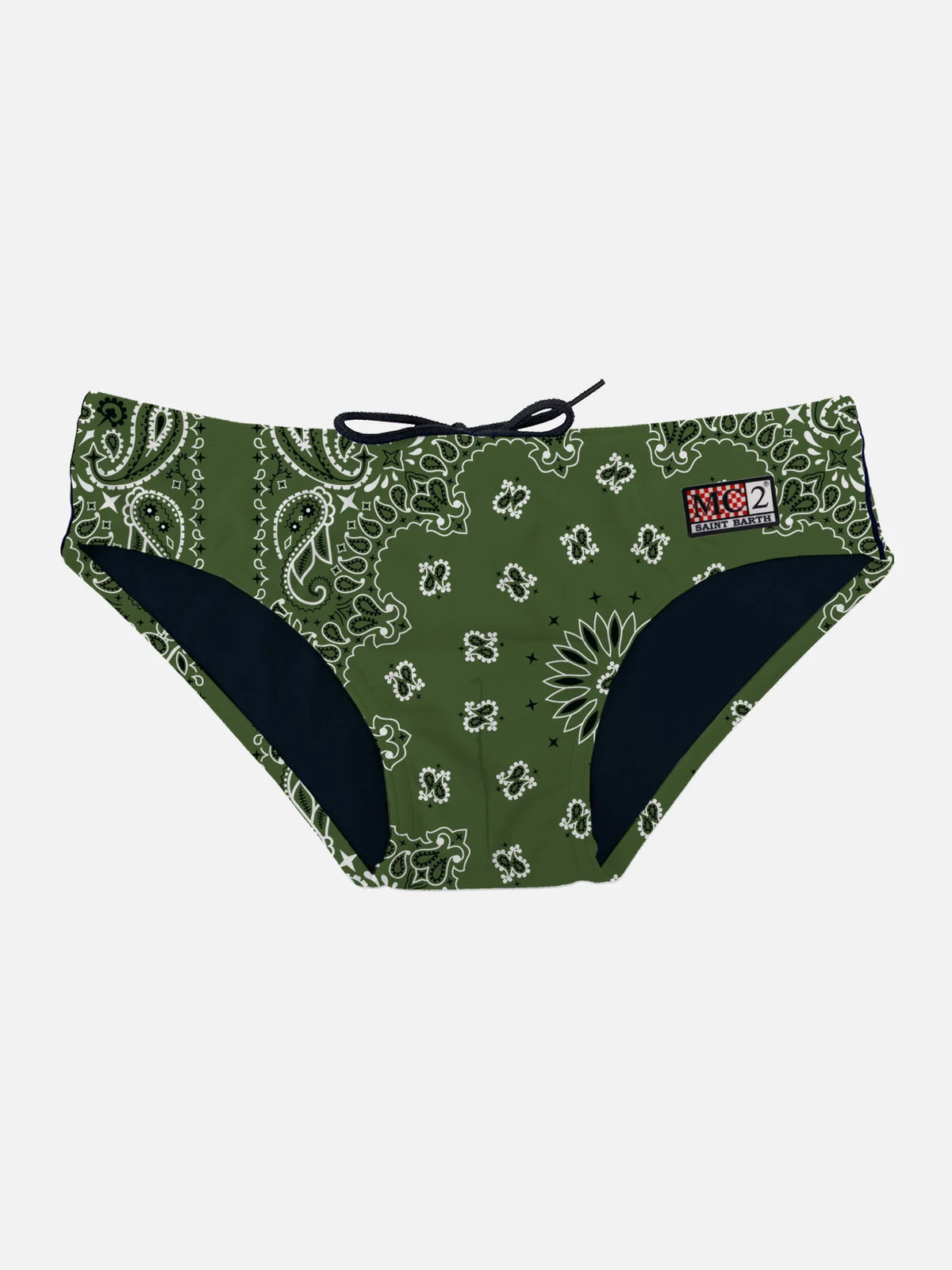 Cayo military green bandana swim briefs