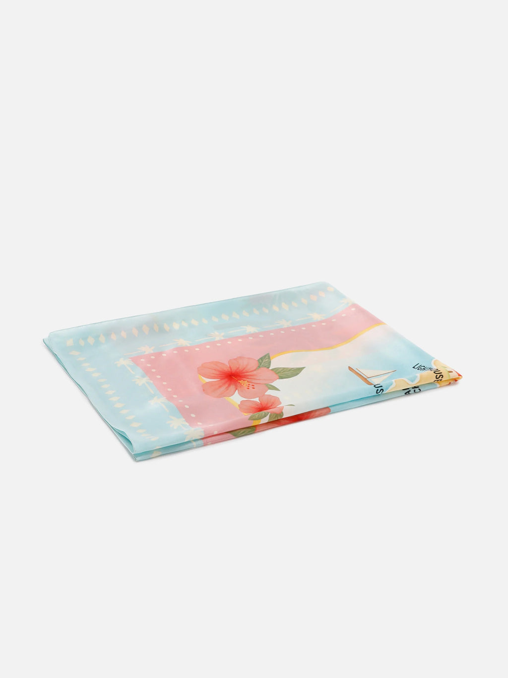 Cotton beach towel Fouta with purple striped print