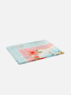 Cotton beach towel Fouta with purple striped print