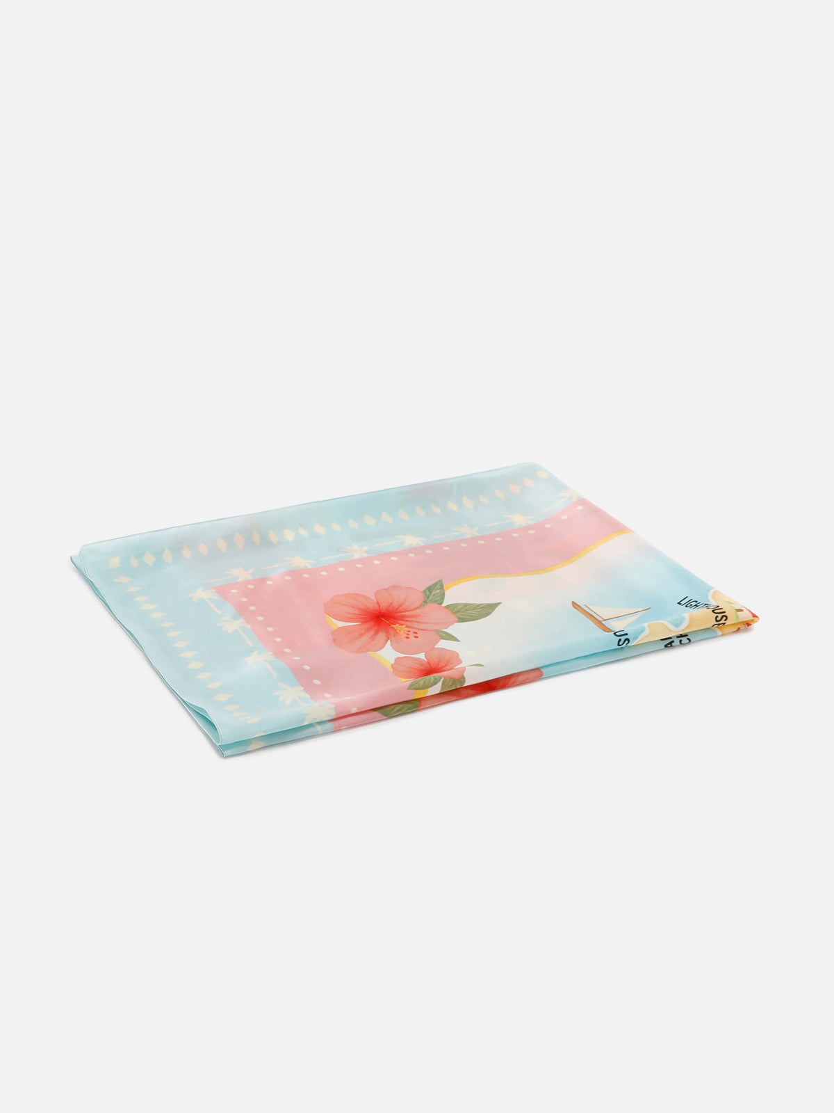 Cotton beach towel Fouta with purple striped print