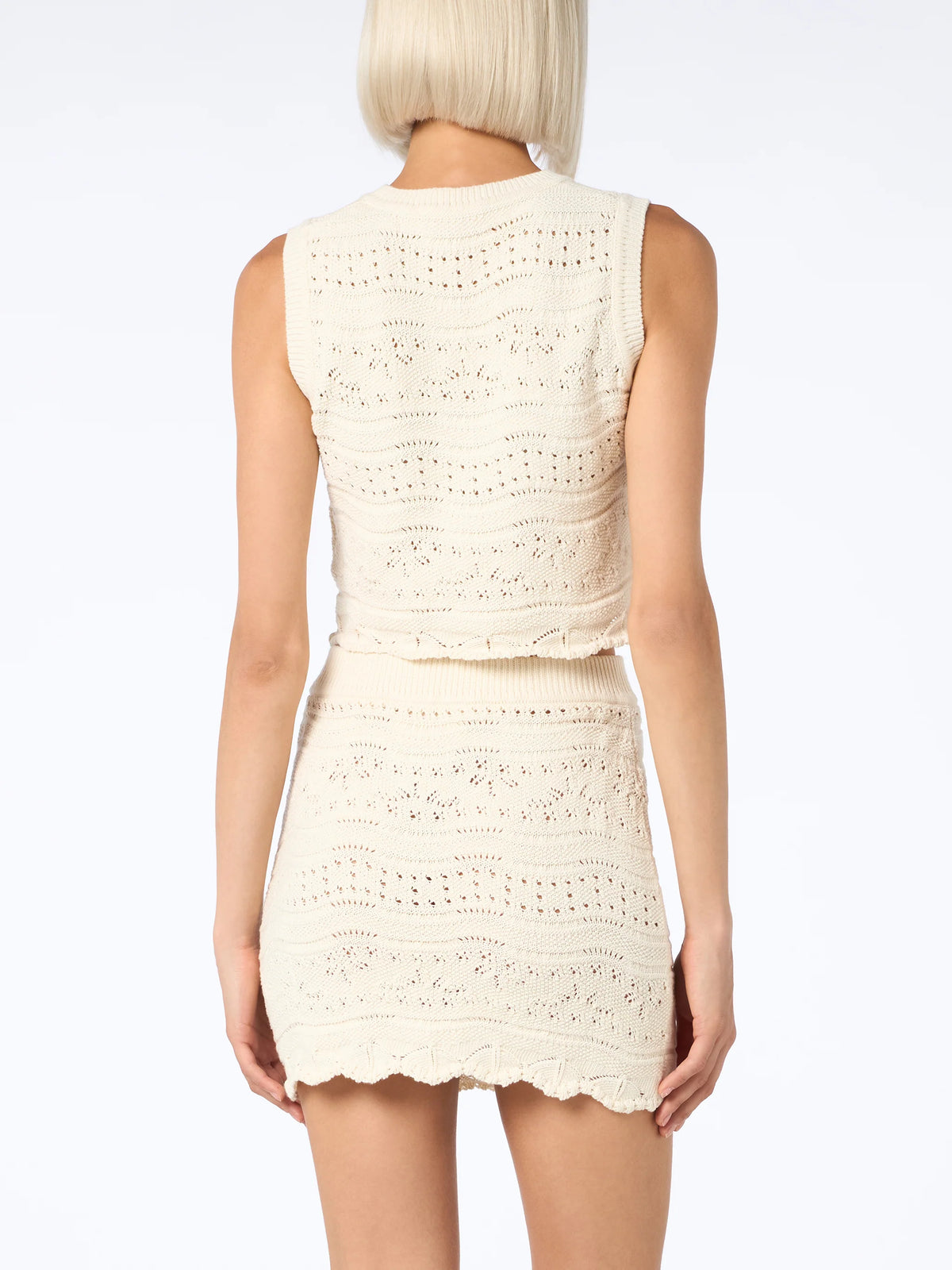 White cotton knit Apple skirt