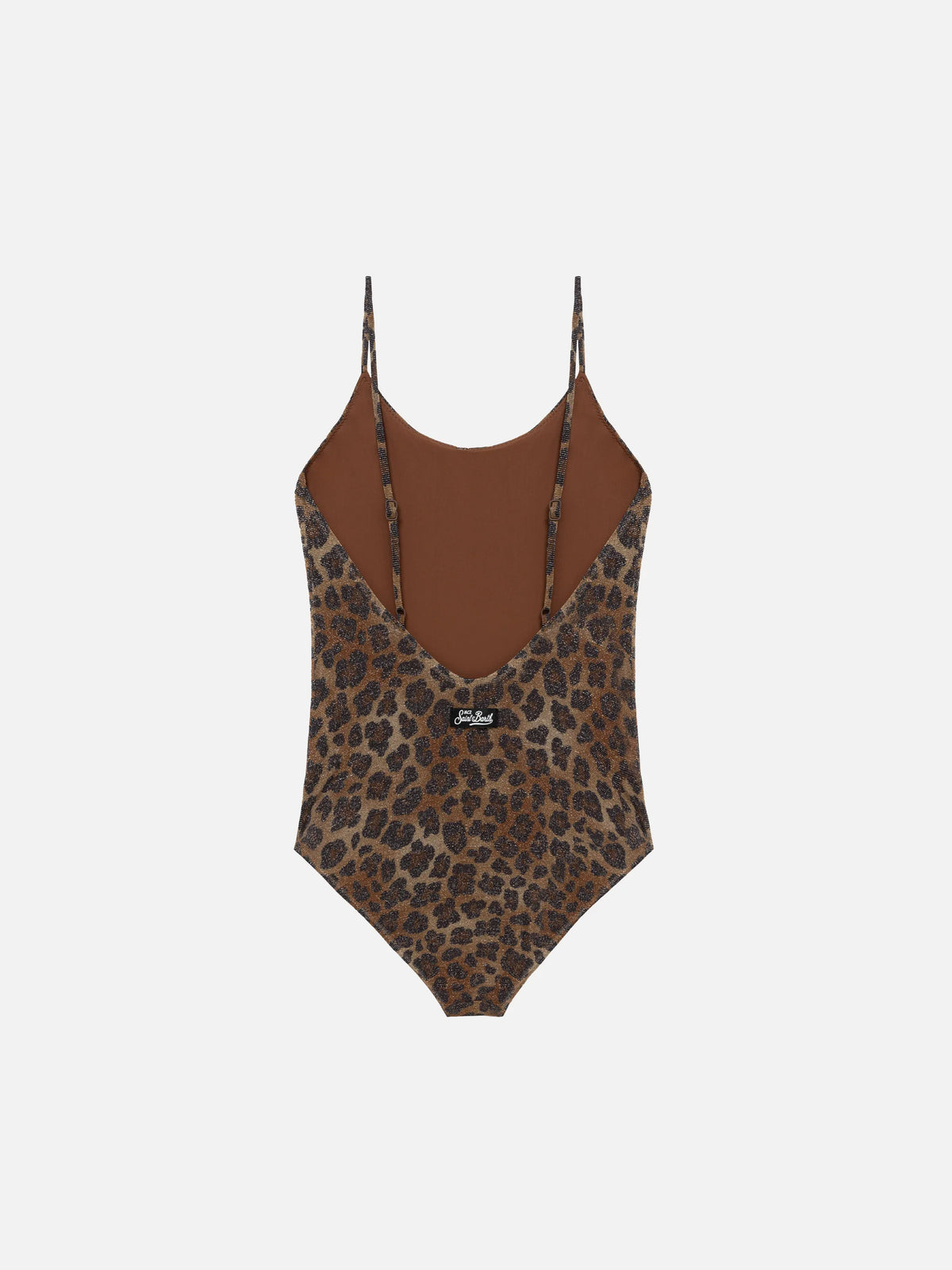 Cecille Jr one-piece lurex swimsuit with animalier print