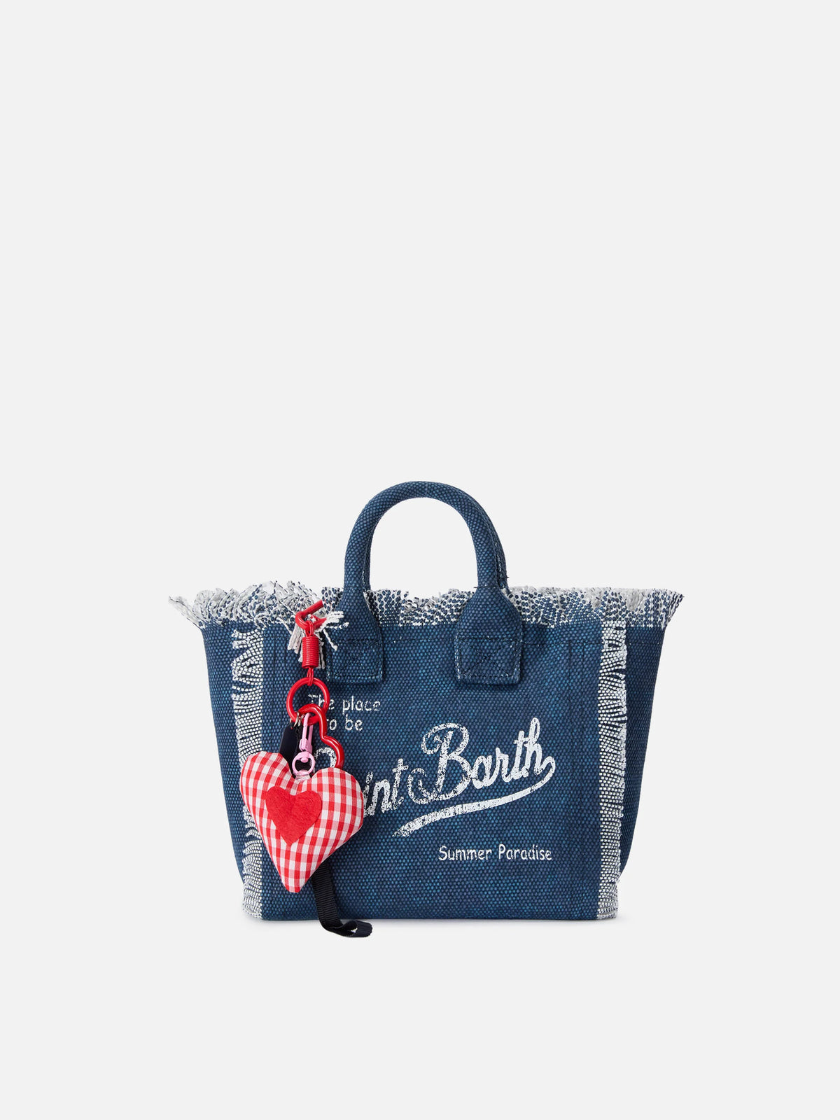 Funny bag Charm with crochet padded heart