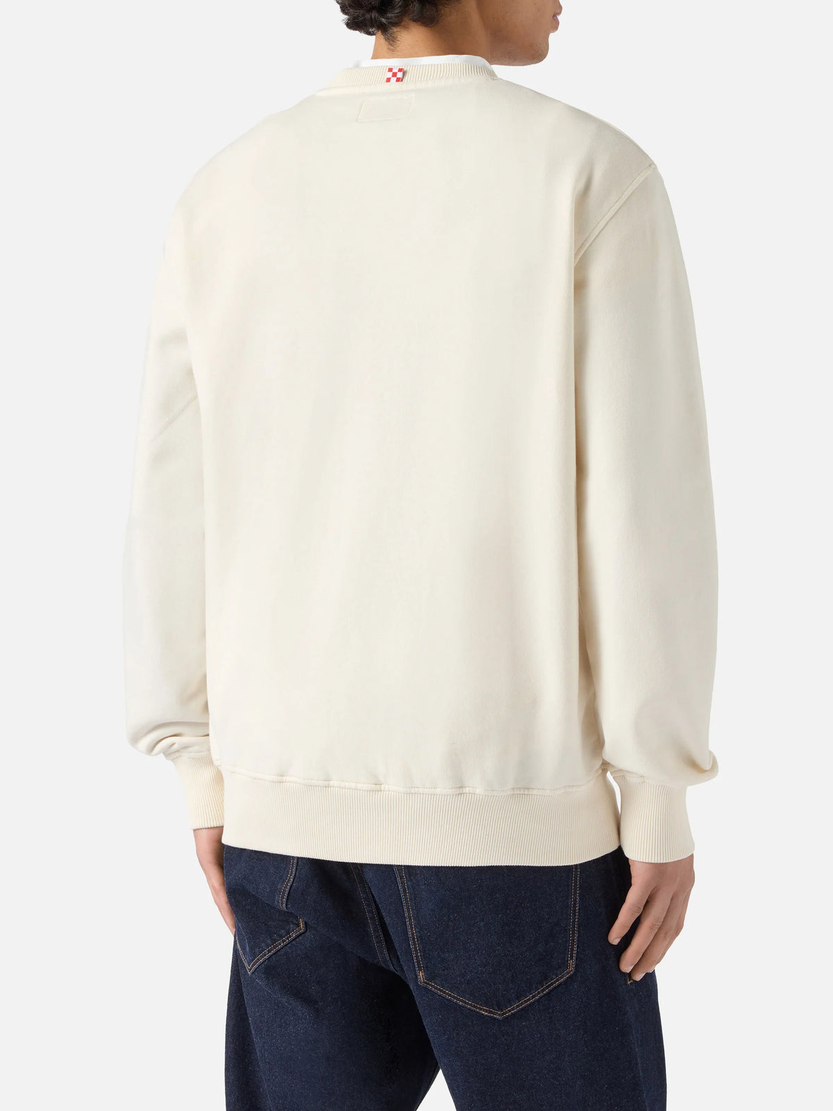 Cream Ponza sweatshirt with Starducks embroidery