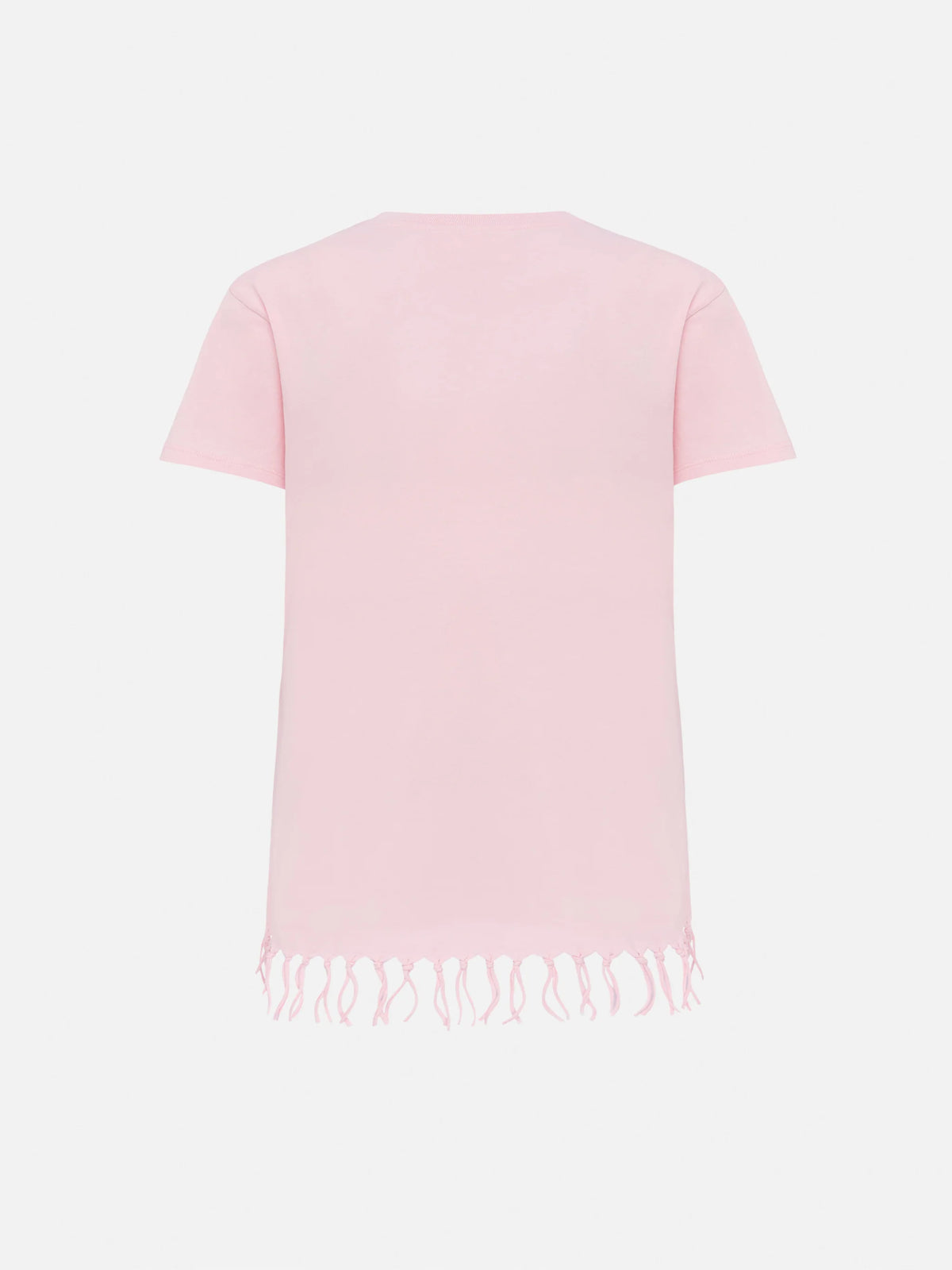 Abbey dress with fringes and terry patch