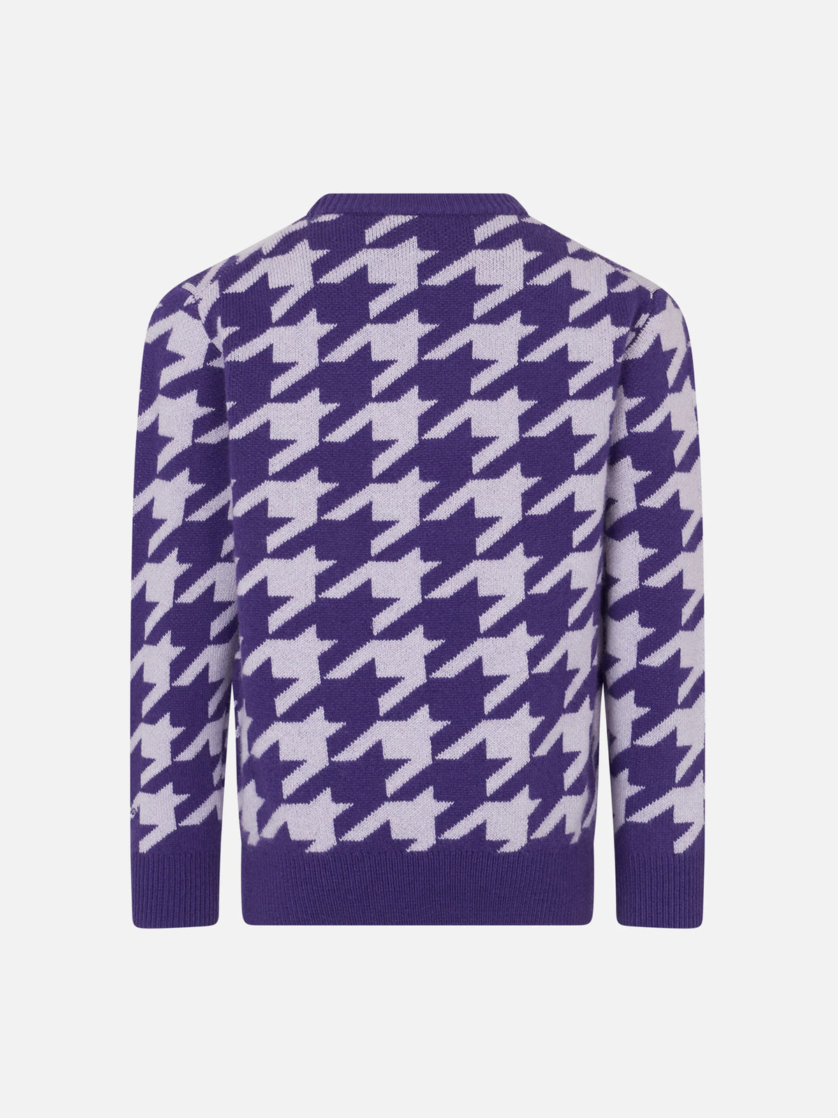 Girl crewneck pied de poule sweater with Snoopy jacquard | SNOOPY PEANUTS™ SPECIAL EDITION