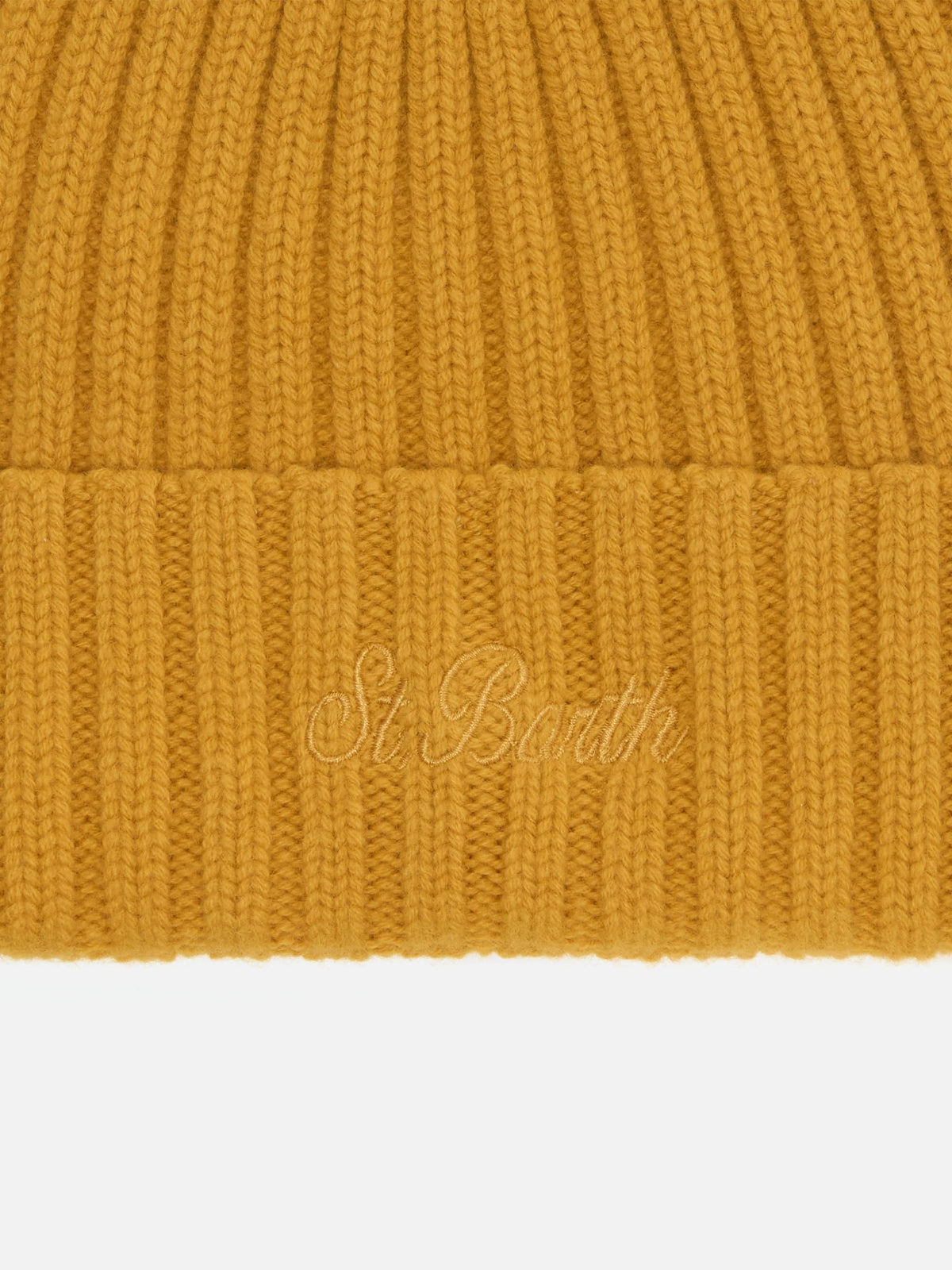 100% WOOL Wengen beanie in mustard yellow