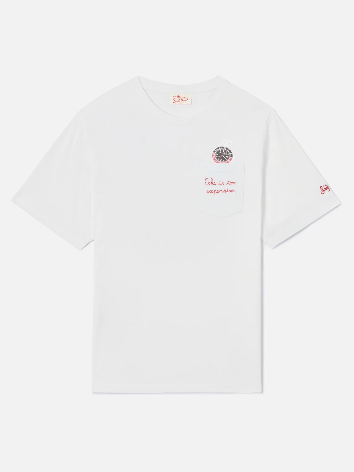 Cotton t-shirt Austin with embroidery and watch print