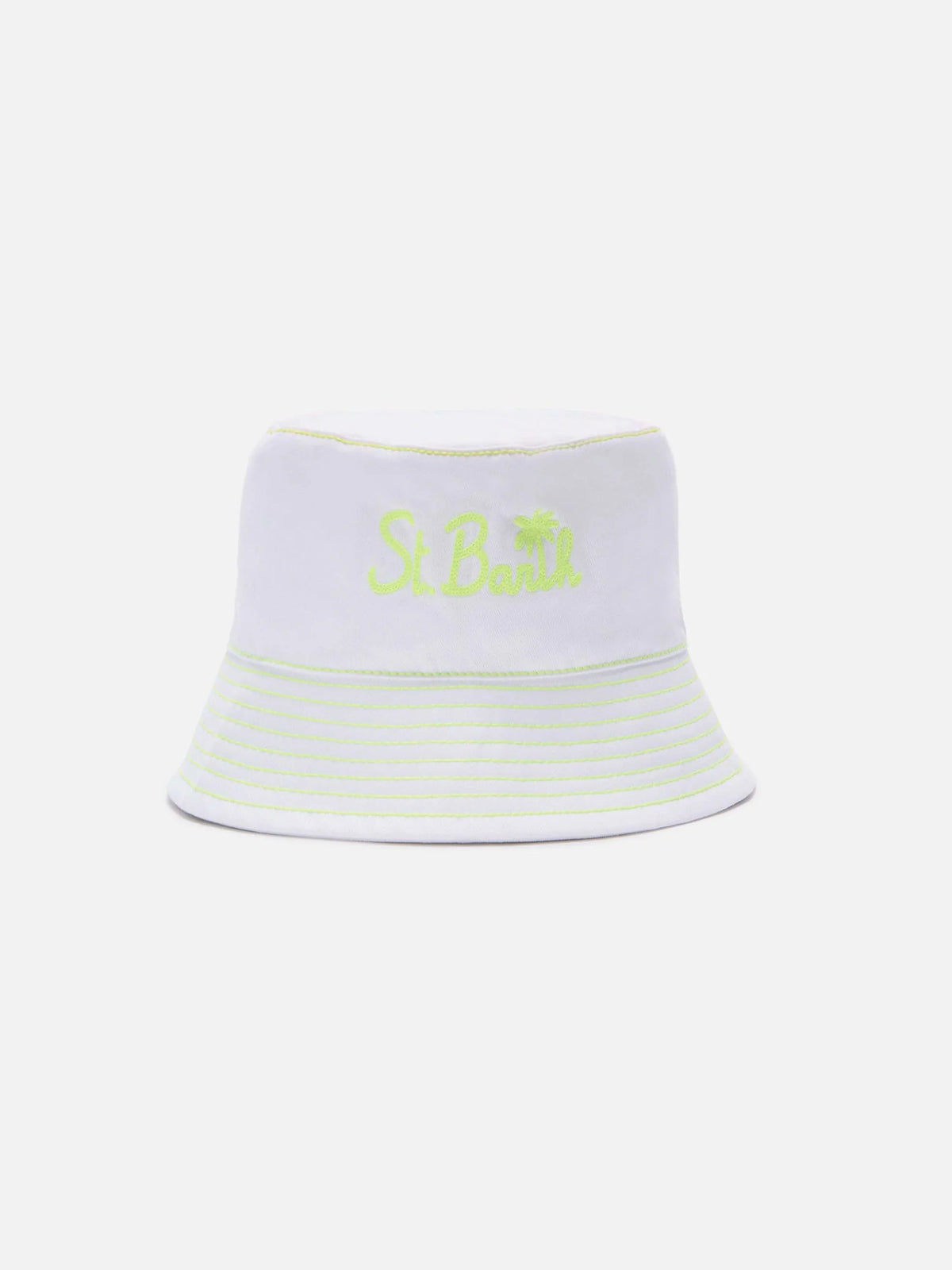 Cotton bucket hat with front embroidery