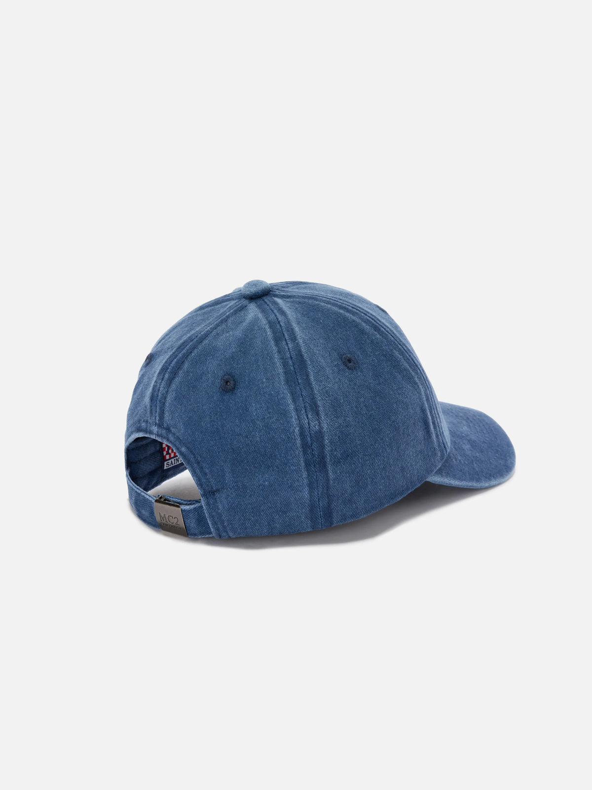 Davis soft blue cotton baseball cap with embroidered logo