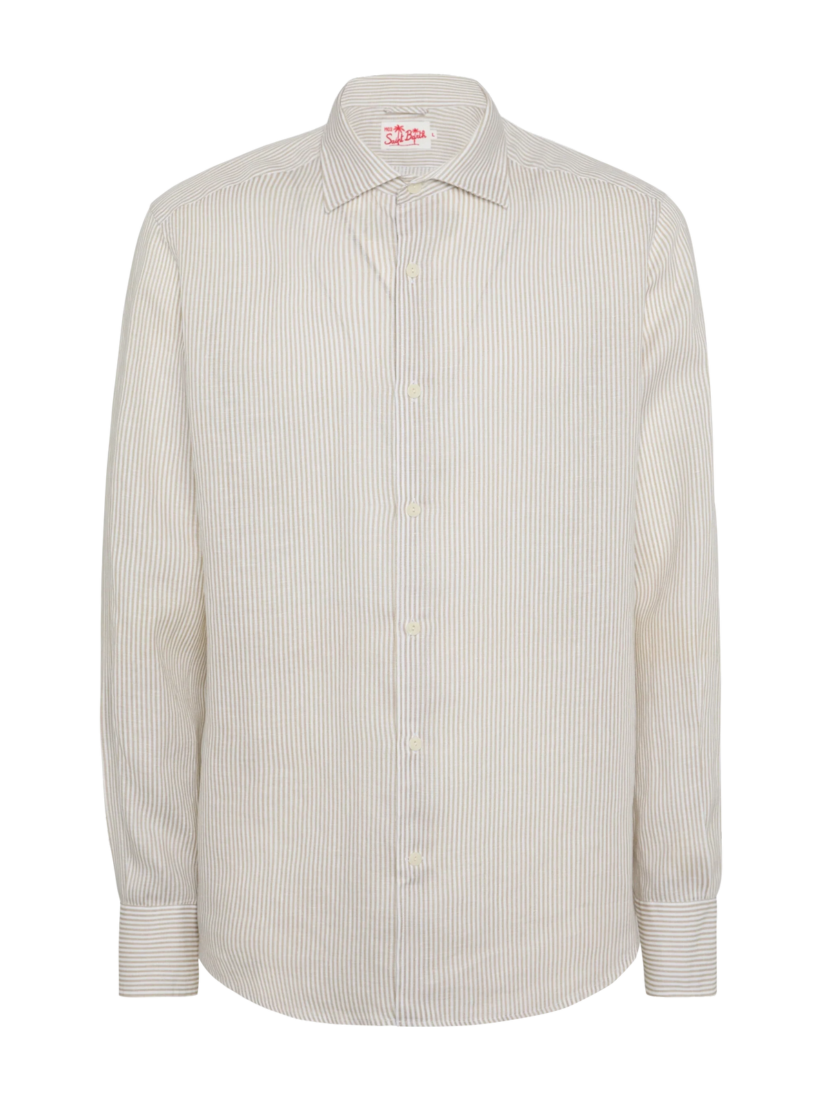 Beige striped linen shirt Pamplona
