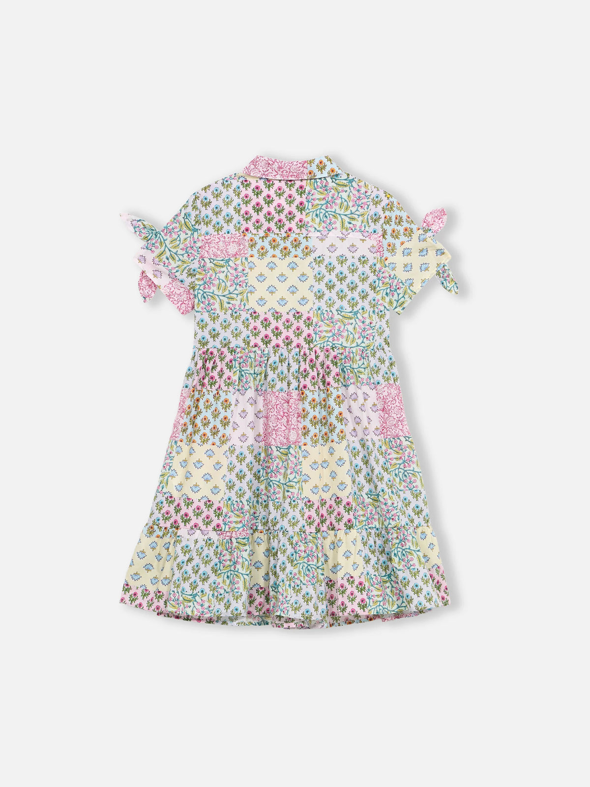 Girl cotton dress Queenie with flower print