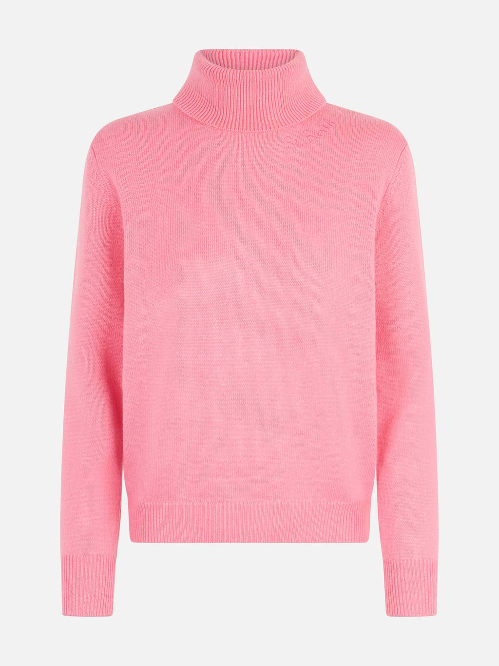 Pink turtleneck Moody in BLENDED CASHMERE