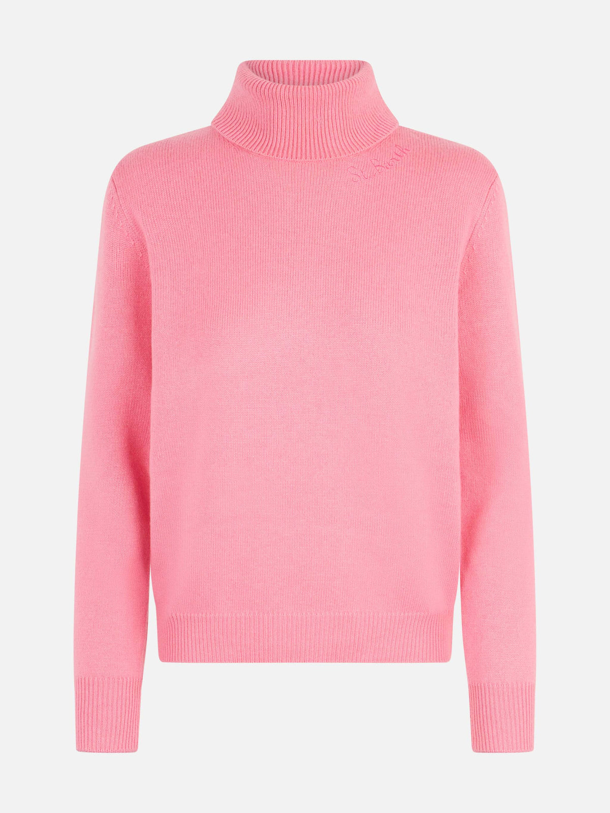 Pink turtleneck Moody in BLENDED CASHMERE