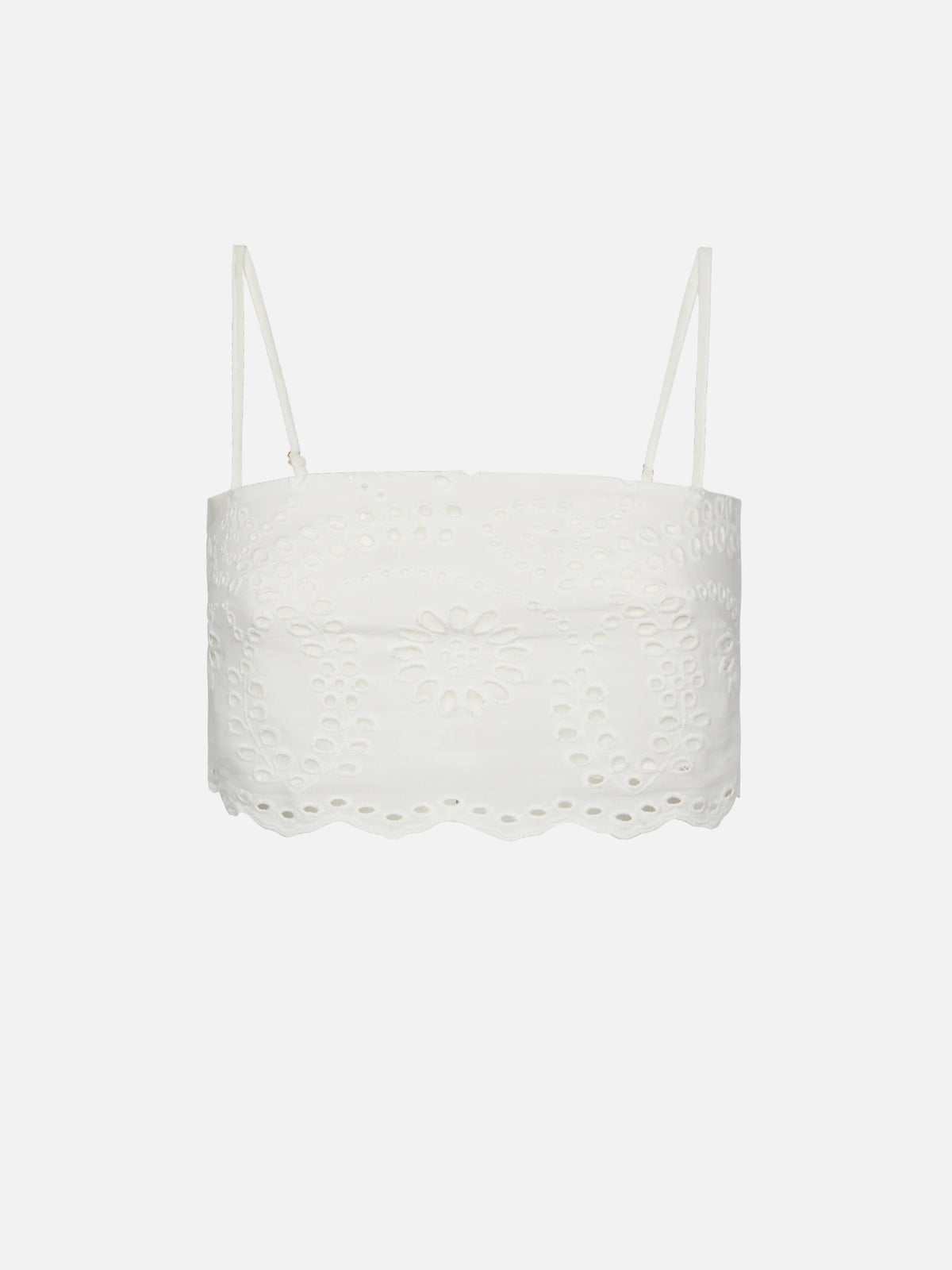 Florida white cotton Sangallo lace top