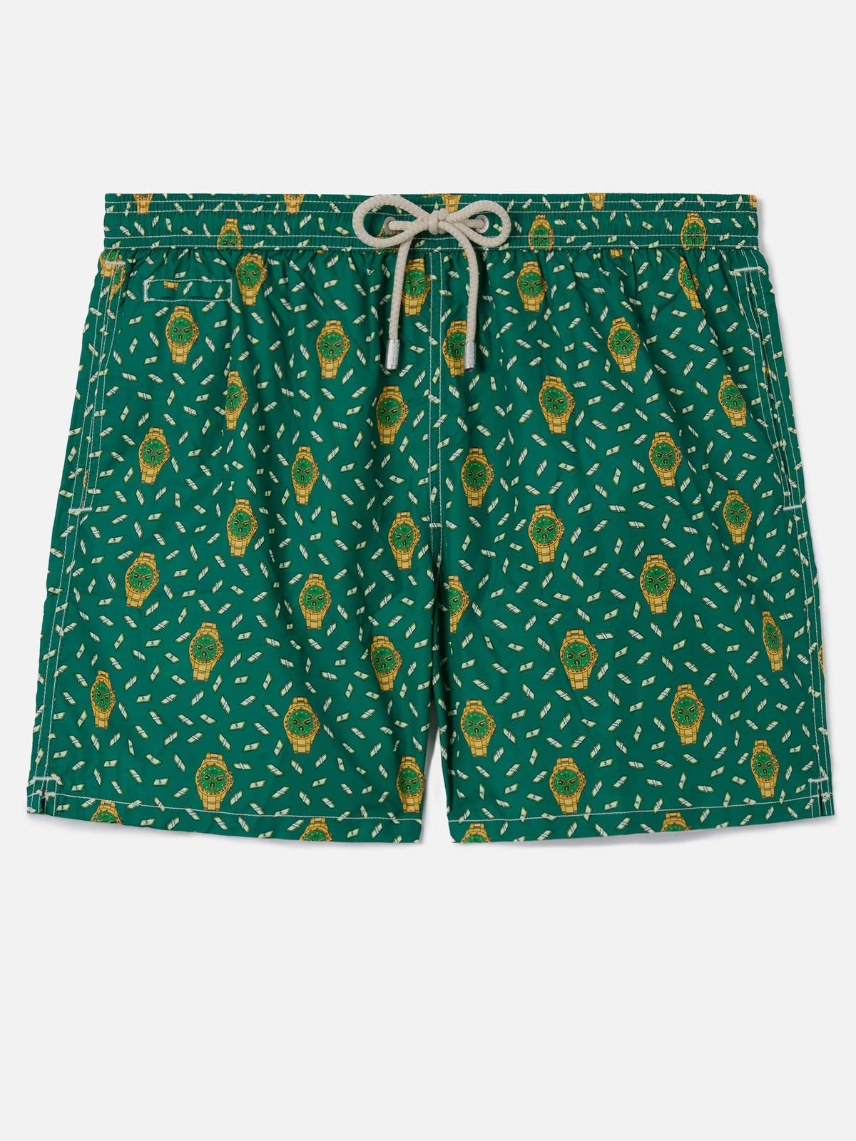 Green Lighting Micro swim shorts with rich mayer all-over print