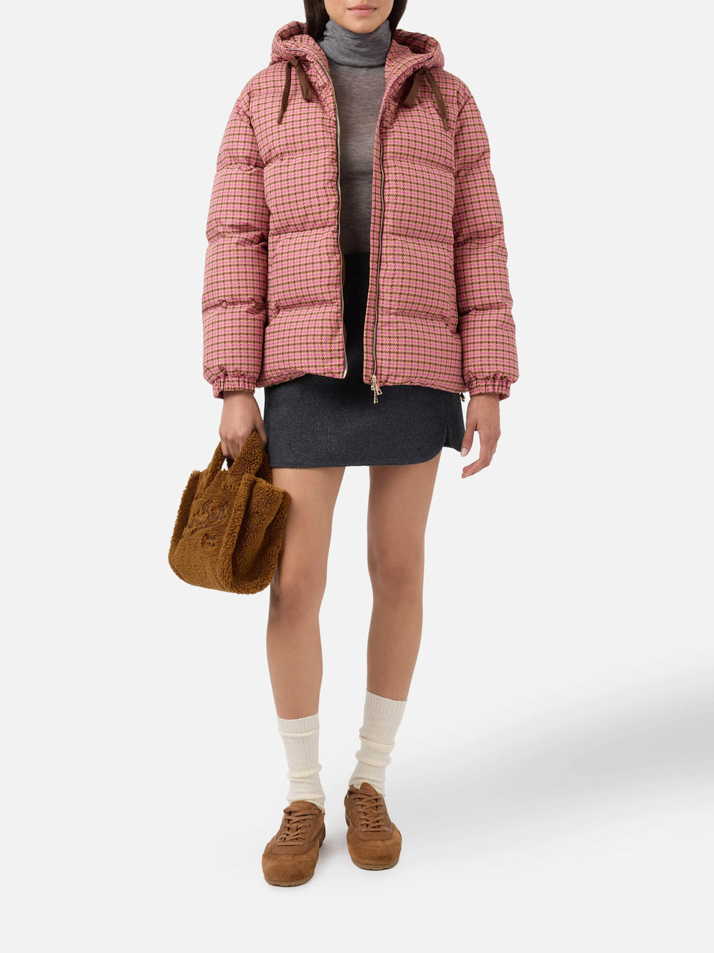 Kyla wool sweater in black with Après jacquard