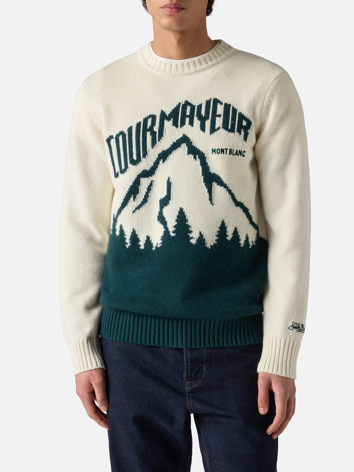 Bombardino crewneck with Courmayeur jacquard | COURMAYEUR SPECIAL EDITION