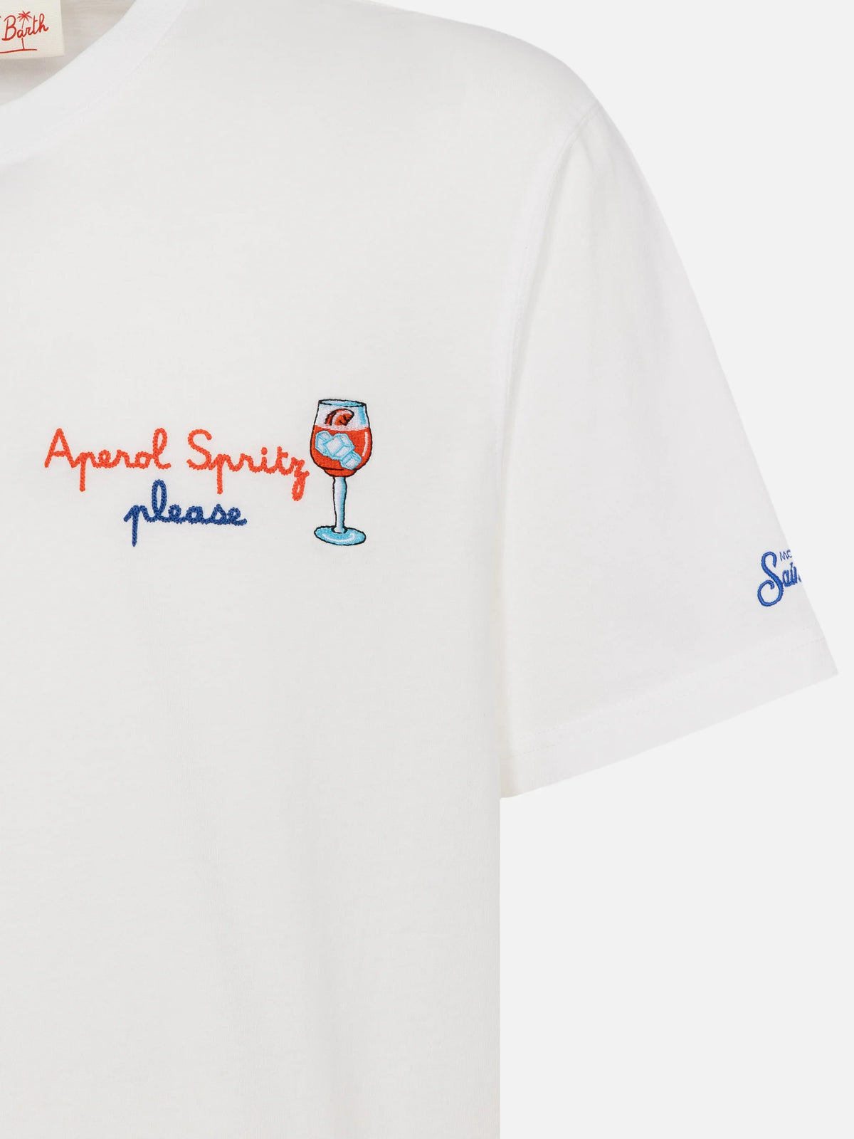 Classic fit cotton jersey t-shirt Portofino with Aperol Spritz, please embroidery | APEROL SPECIAL EDITION