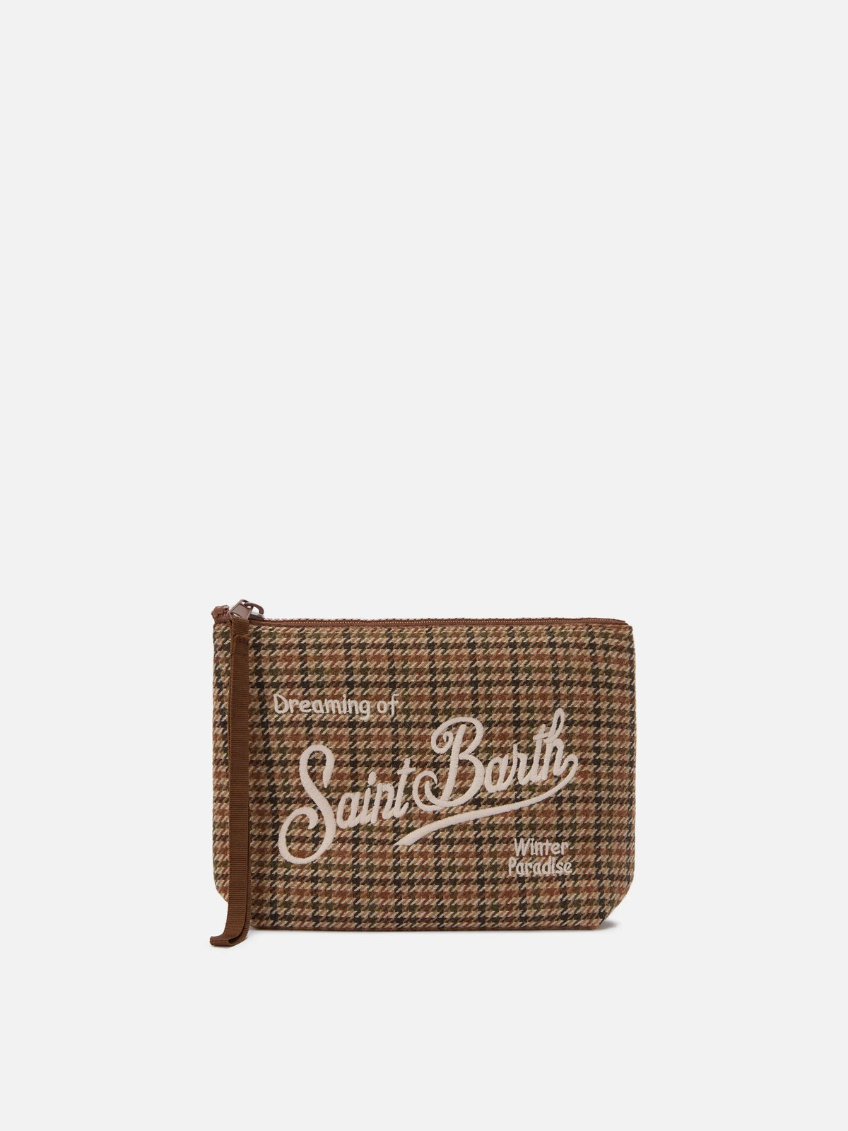 Baseball cap with tartan print St. Barth embroidery