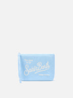 Aline light blue terry-effect pouch