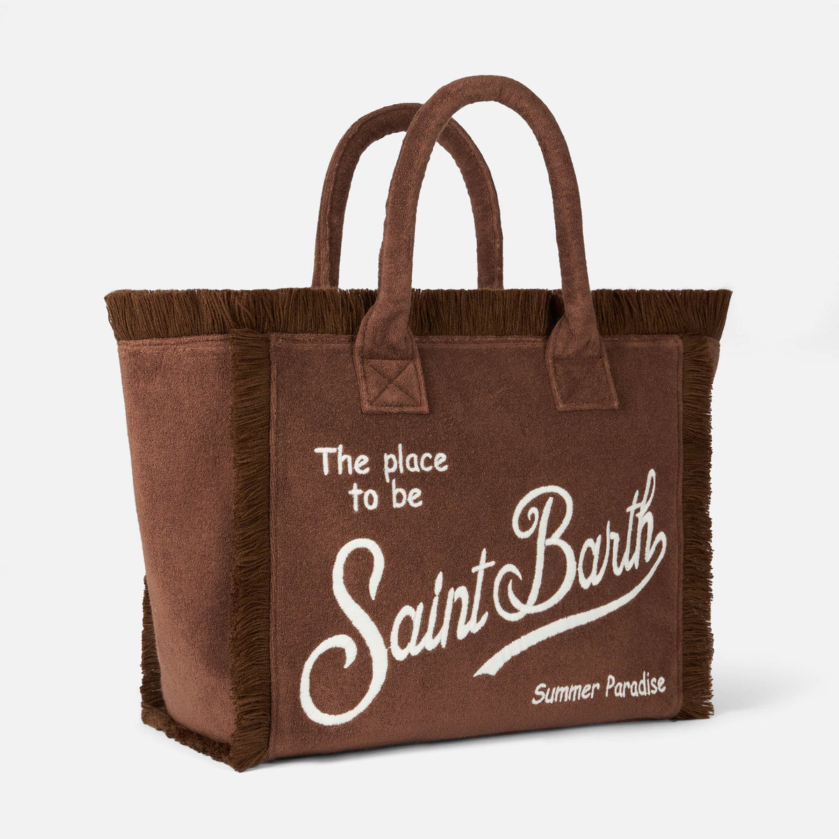 Brown terry Vanity Sponge tote bag