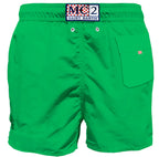 Gustavia Pocket green swim shorts with embroidery