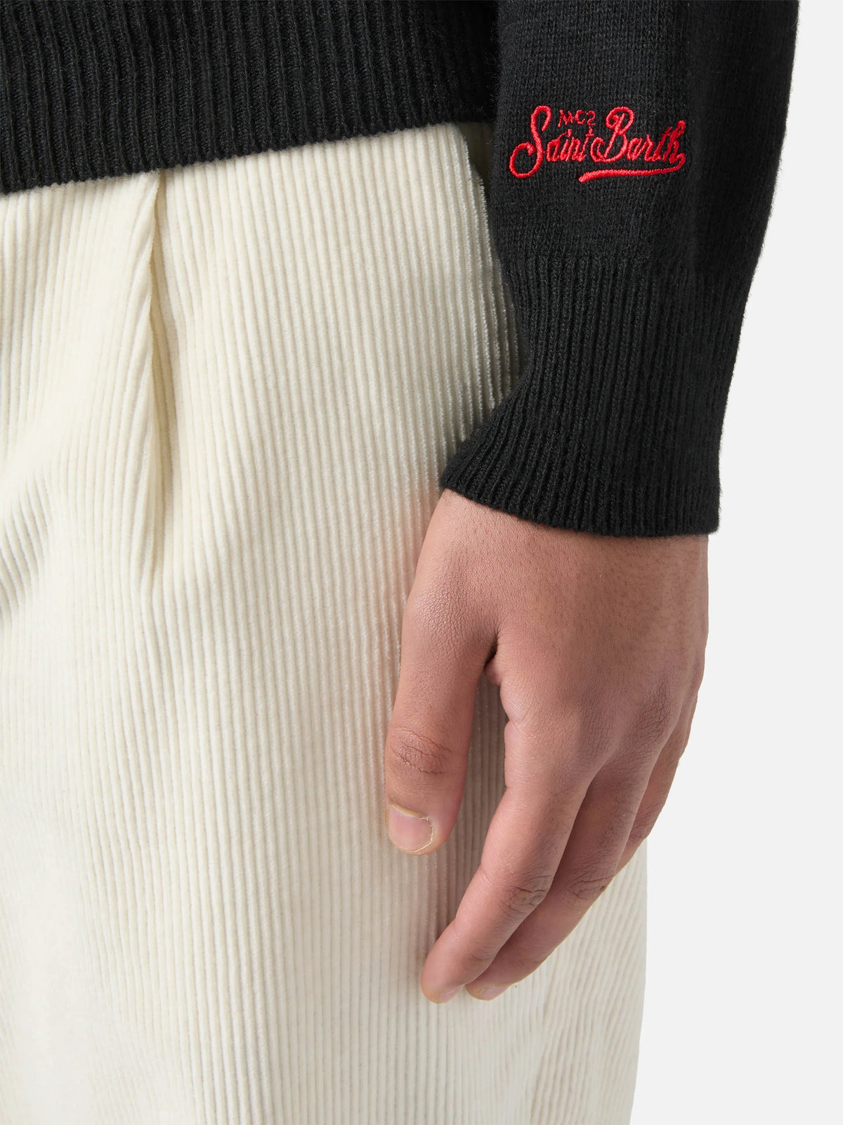 Black crewneck Heron with Tequila life is a shot jacquard