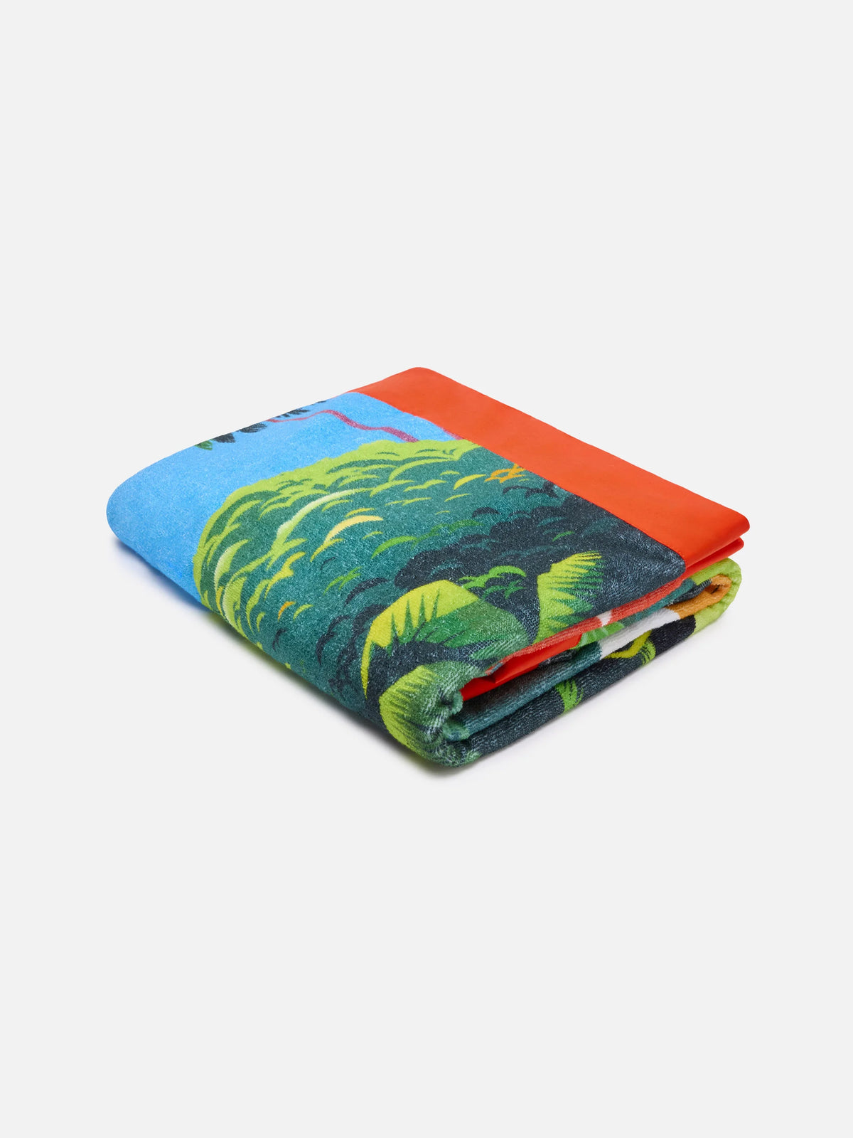 Canvas backpack Cody with green bandanna print