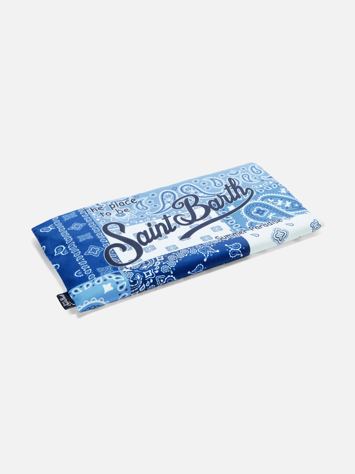 Aidan beach towel with foulard print and logo