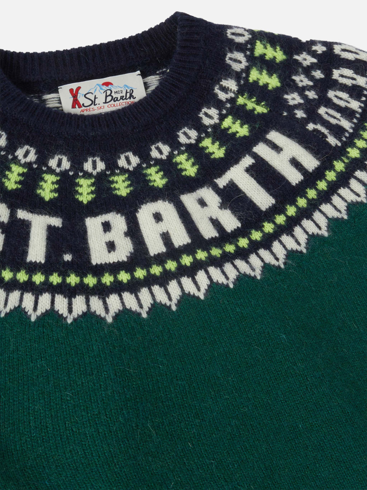 Alpaca sweater Douglas with fair-isle jacquard