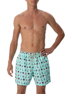 Lighting Micro Fantasy green watches and drinks print swim shorts