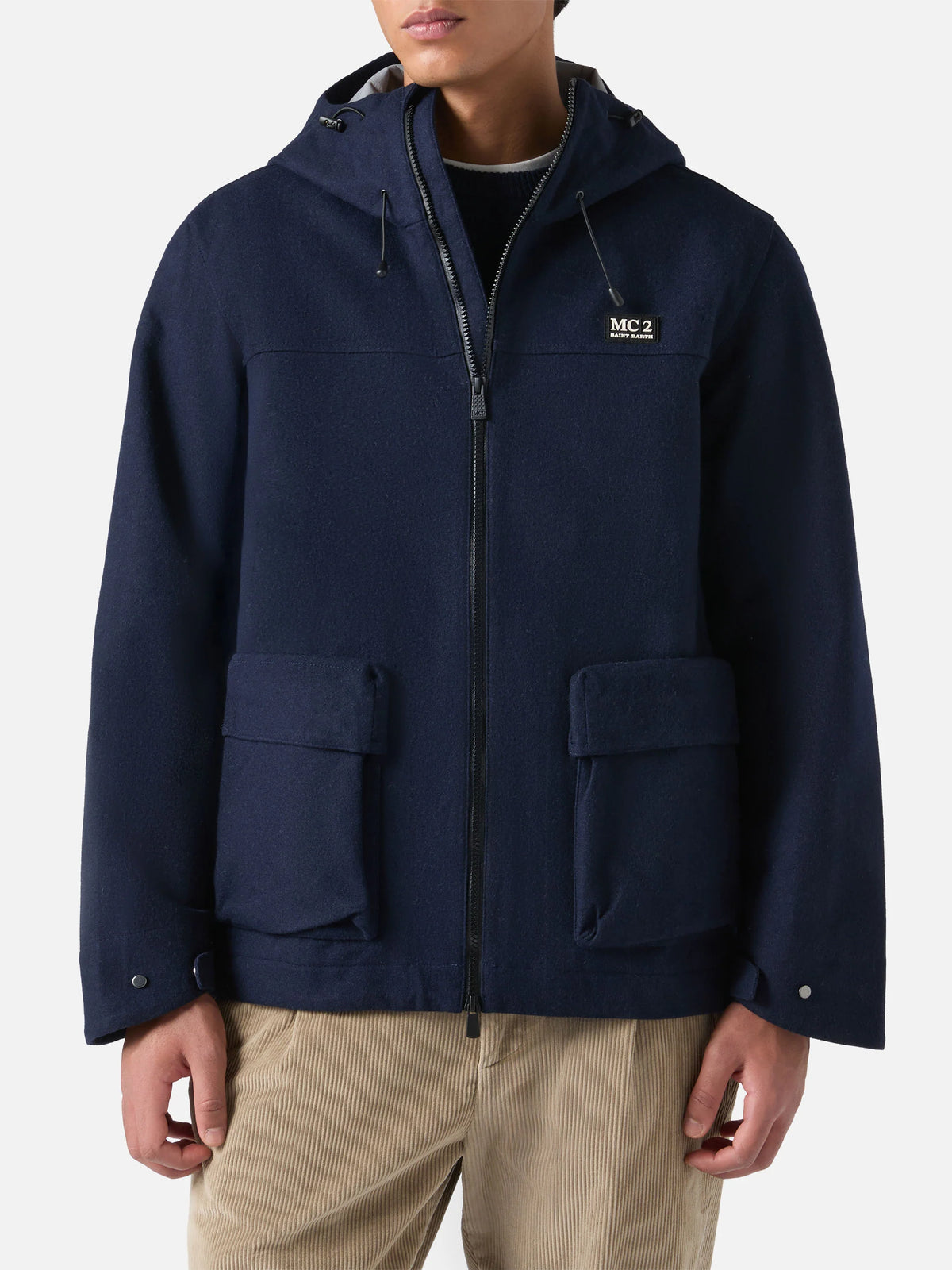 Blue sweater Heron with Sbagliato embroidery