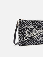 Parisienne Crossbody Bag in zebra wool blend