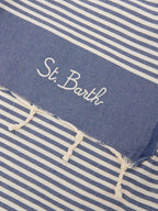 Gustavia beige swim shorts with bandana print