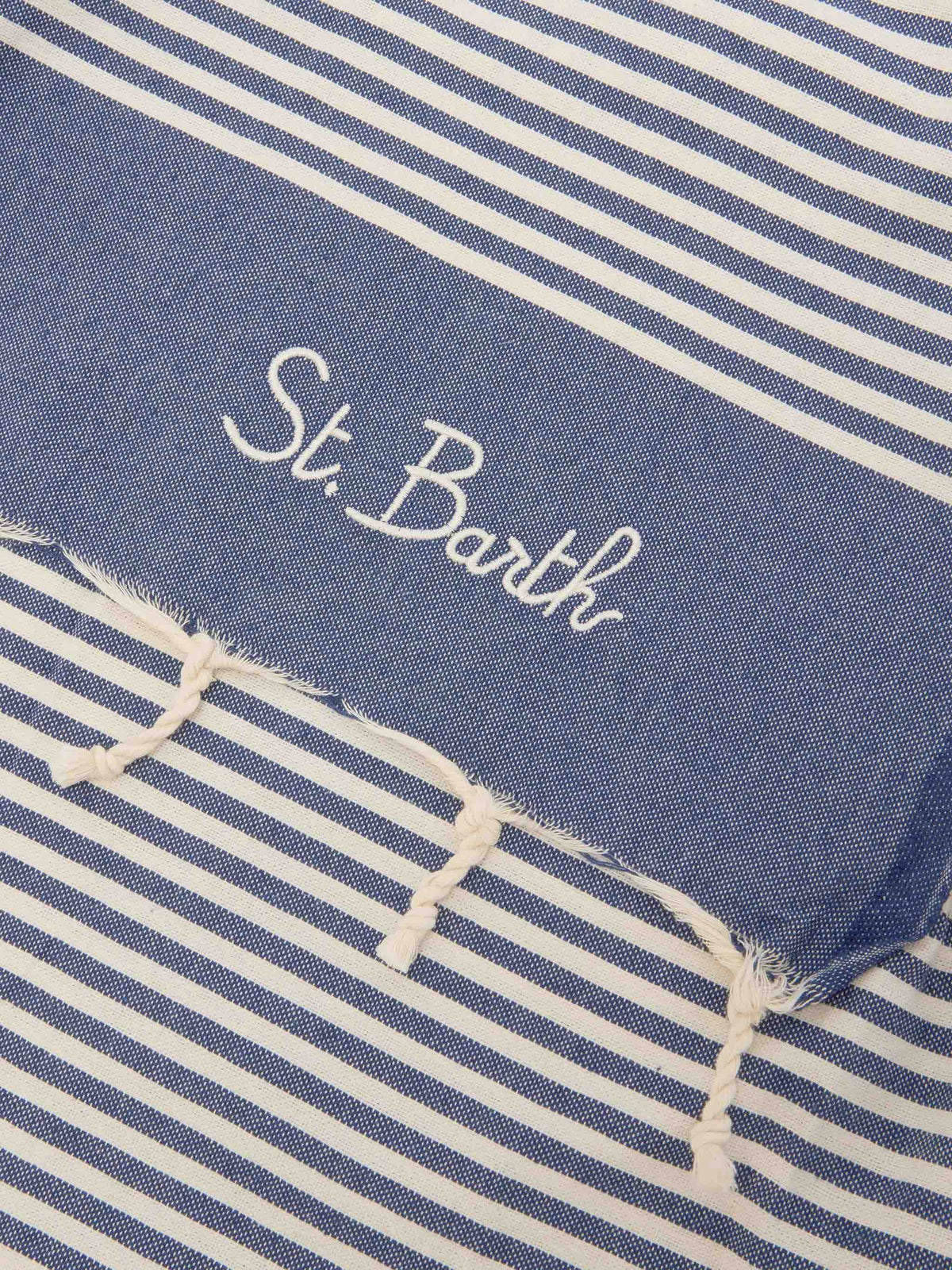 Gustavia beige swim shorts with bandana print