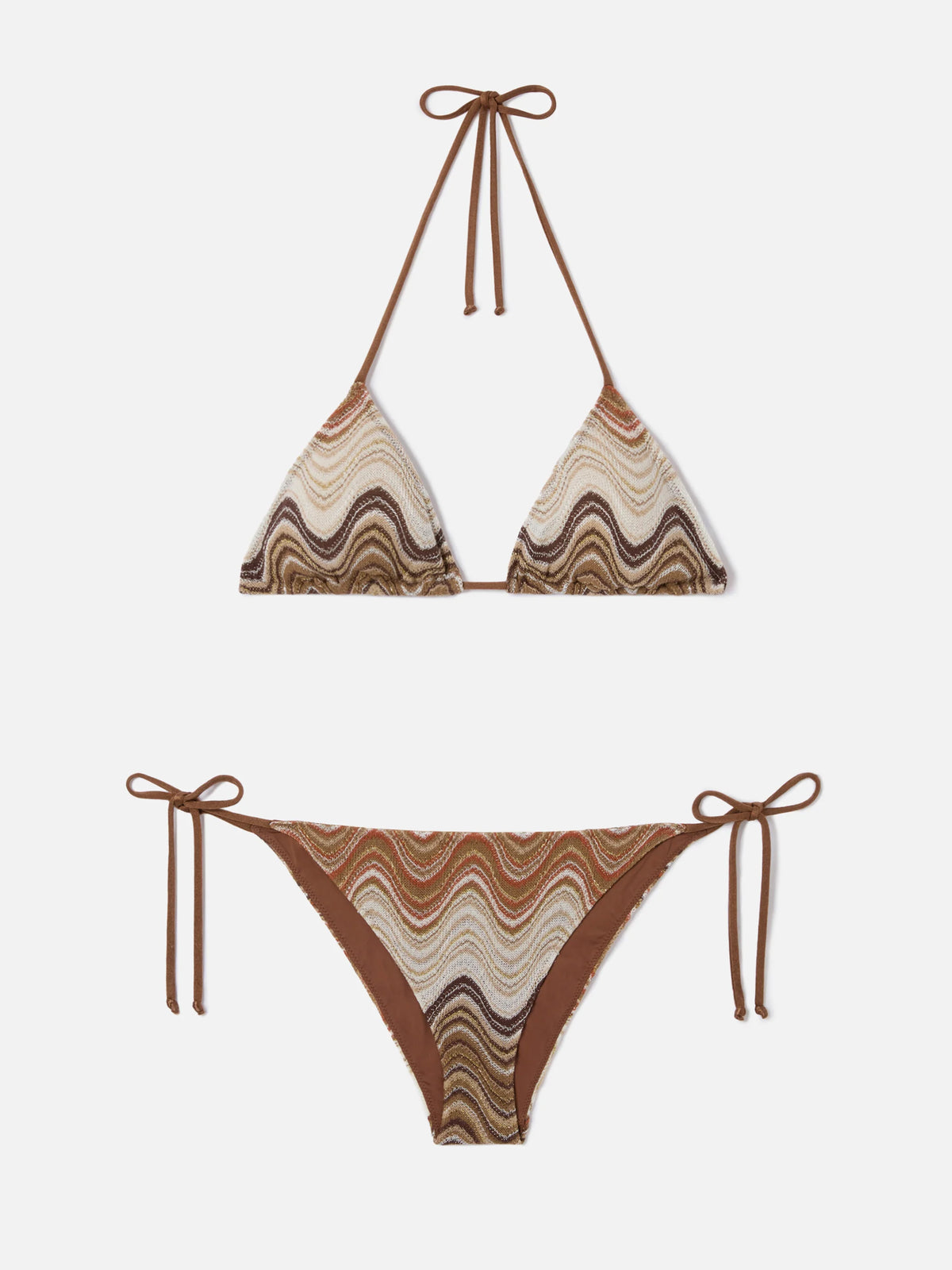 Leah Virgo brown degradé raschel bikini