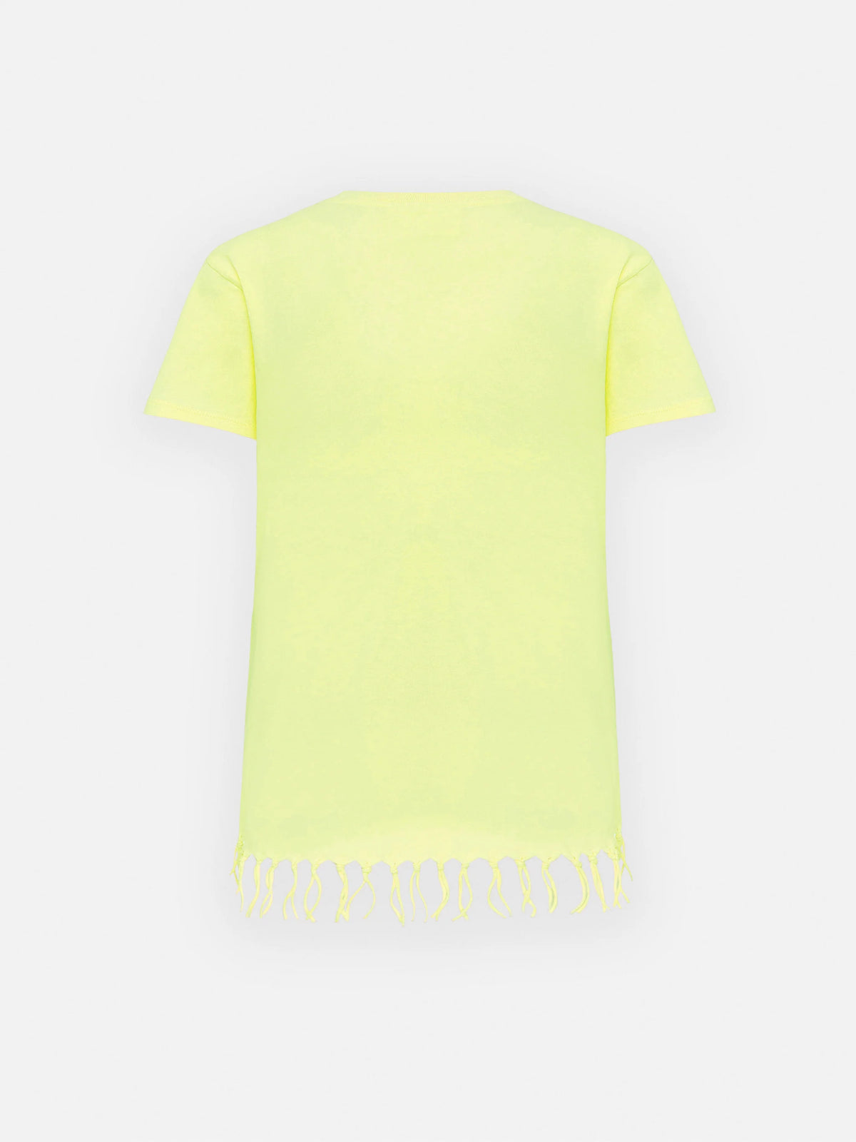 Abbey dress with fringes and St. Barth local print