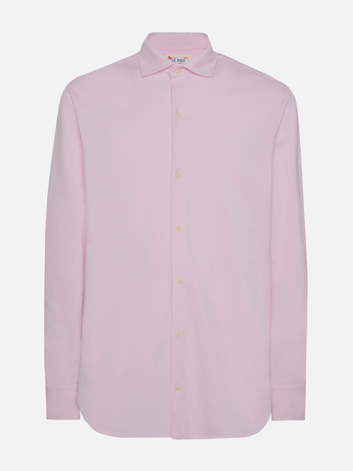 Amalfi pink jersey piquet shirt