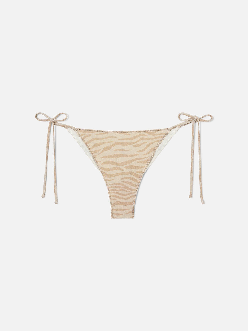 Leah Marielle Overlock with zebra print lurex bikini