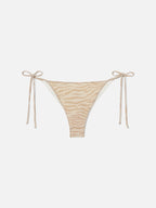 Leah Marielle Overlock with zebra print lurex bikini