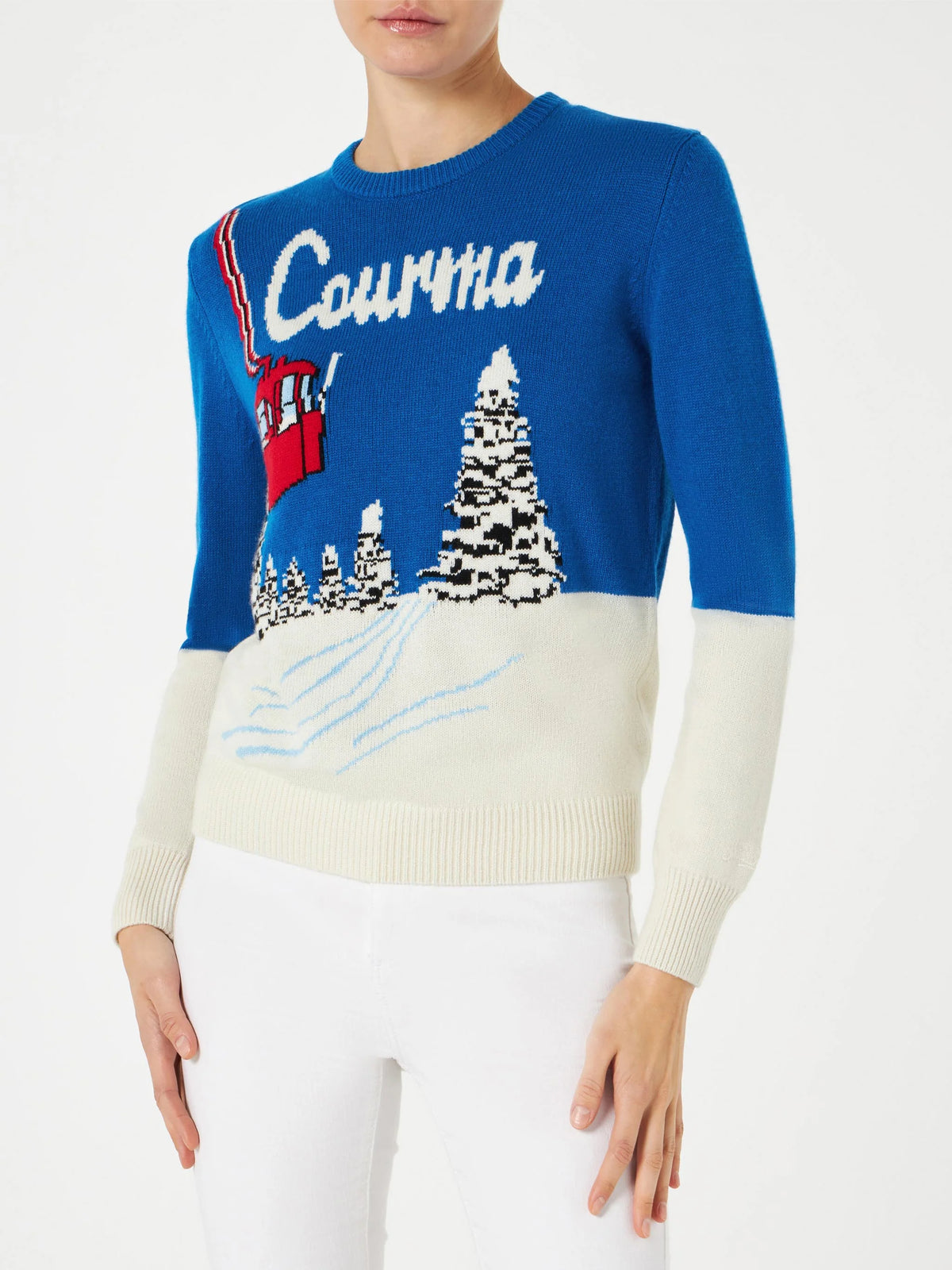 New Queen sweater with Courma postcard jacquard