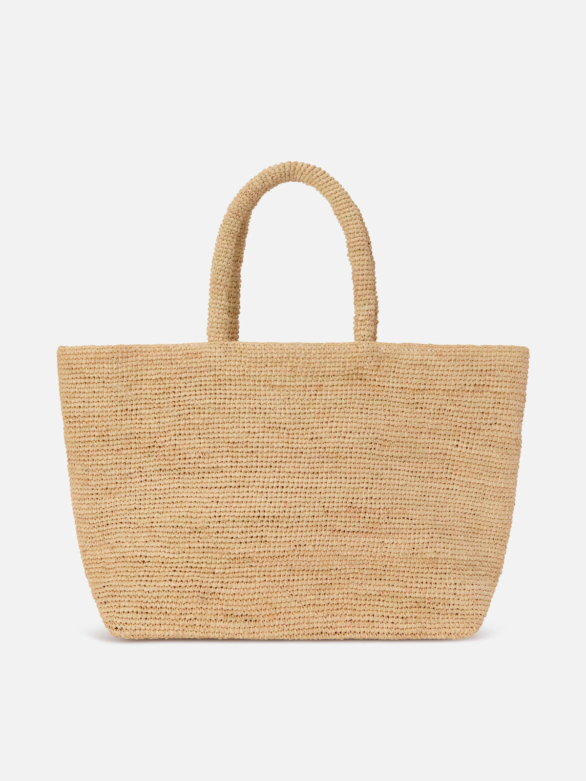 Beach raffia bag with embroidered logo