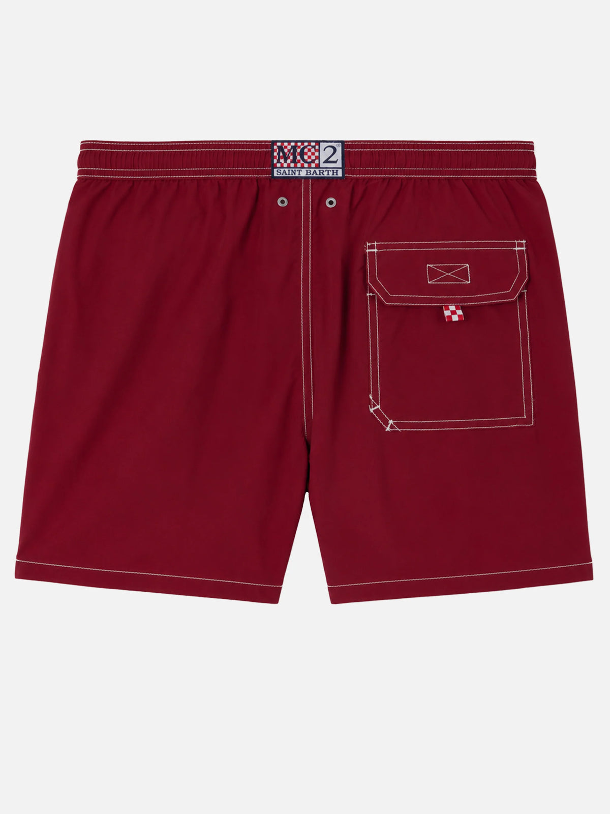 Burgundy mid-length classic light swim shorts Patmos