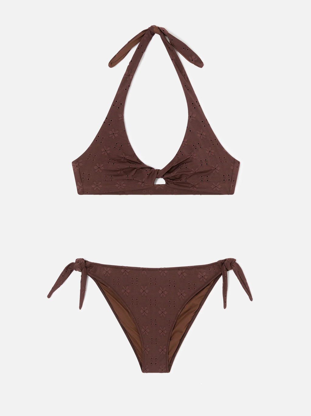 Gala bikini in solid dark brown