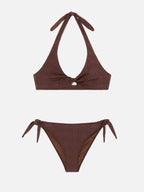 Gala bikini in solid dark brown